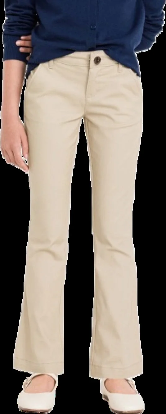 School Uniform Bootcut Pants for Girls